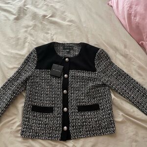NWT St. John Monochrome Tweed Blazer